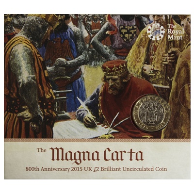 2015 £2 BU Coin Pack - 800th Anniversary of the Magna Carta - Click Image to Close